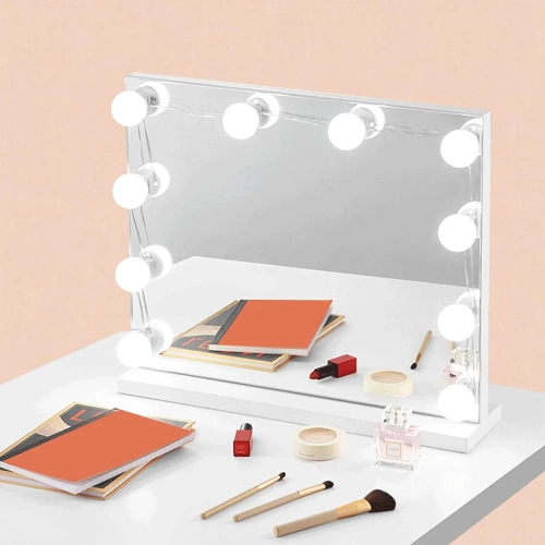 Spiegelleuchten für Schminktisch, Make-up | 10 Stück, 3 Lichtfarben, Helligkeitsregelung, 2m USB-Kabel | HZJ-V10