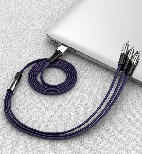 3-in-1 verstärktes USB-Kabel für Telefon - Micro USB, Type-C, Lightning (iPhone) | UC-009