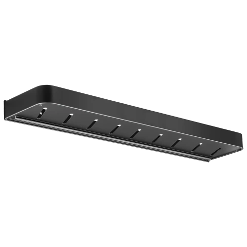 Badezimmerablage für Waschbecken | Länge 60 cm, Duschspender | schwarz | BSU-L60CM-B