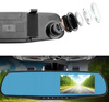 4.3 Zoll TFT LCD Rückspiegel Dashcam mit Rückfahrkamera Eingang | Loop-Aufnahme und G-Sensor, Parküberwachung, Full HD