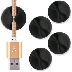 Runder Kabelorganizer | Set mit 5 Stück EH26-Schwarz