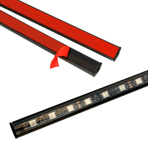 RGB-LED Innenbeleuchtung Auto | Ambientebeleuchtung Auto Atmosphäre Licht mit APP | Wasserdicht | Strip mit Zigarettenanzünder | 4x LED-Streifen 12 LEDs 5050 22cm | IR-Fernbedienung | Musikmodi