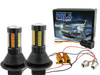 2-in-1 Tagfahrlicht mit Kontrollleuchte | 66 SMD 4014 Birnen | LED-Tagfahrlicht mit Blinker | MIT AUTOMATIK