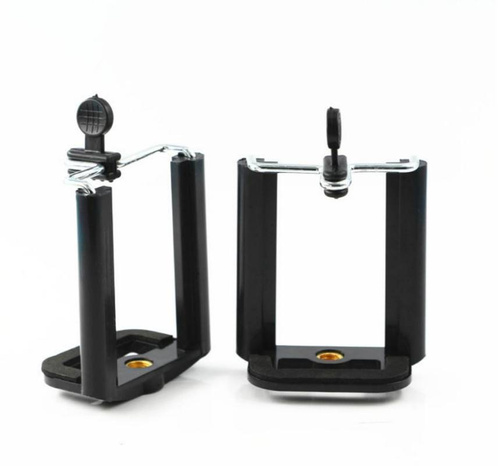 Smartphone-Halterung mit 1/4"-Gewinde zur Montage auf Stativ oder Selfie-Stick | schwarz | Z12-Black