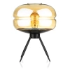 Stilvolle Nachttischlampe mit Glaslampenschirm | Moderne Glas-Tischlampe | BH-233-BROWN