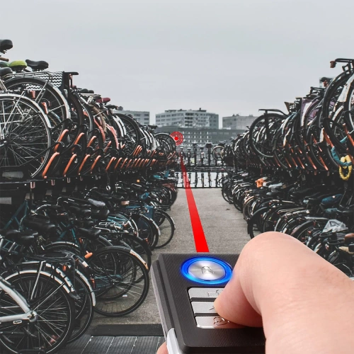 Intelligentes Fahrradrücklicht mit Alarm | 4-in-1 LED-Fahrradalarm | Bremslicht mit Hupe 110 dB | BBL-A6