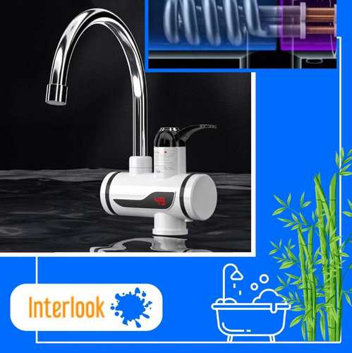 Elektrischer Wasserhahn | Durchlauferhitzer, schwenkbarer Auslauf | weiß | RY-008