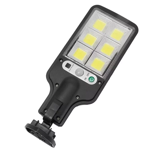 Solar-Gartenleuchte mit Dämmerungs- und Bewegungssensor | IP65, 72 COB LED-Lampen, IR-Fernbedienung | LD-616B-72COB