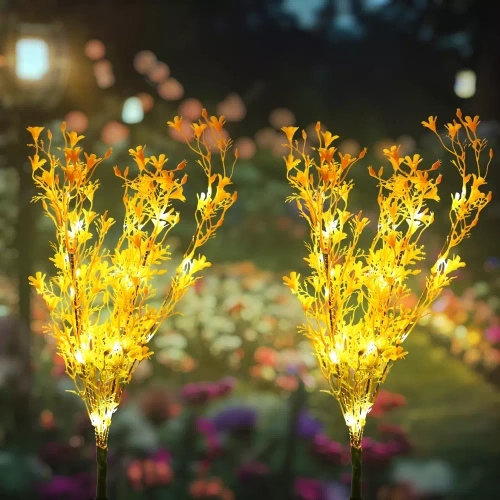 Solarblume | Solar-LED-Gartenlaterne Forsythie | 70 cm, 600 mAh | FLD-15-GELB
