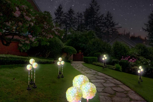 Solarblume | Solar-LED-Gartenlaterne Knoblauch | 73 cm, 600 mAh | FLD-05-C