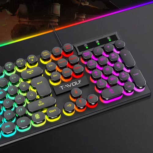 Gaming-Set Tastatur und Maus, RGB-LED-Beleuchtung, USB | TF270