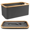 Wäschekorb | Faltbarer Wäschesammler | Stoffspielzeugbehälter | Accessoire-Organizer | OCF-540-GREY