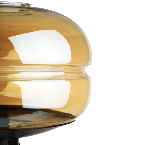 Stilvolle Nachttischlampe mit Glaslampenschirm | Moderne Glas-Tischlampe | BH-233-BROWN