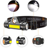 LED Stirnlampe XPE Q5 + COB | Magnet, 500lm, 1000mAh | TL-101-B