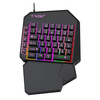 Gaming-Einhandtastatur mit LED-Hintergrundbeleuchtung, Keypad | T19