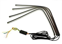 Set 4 RGB-LED-Streifen - Funktionen Stop / Standlicht / Blinker | ZW01-4*60cm