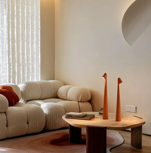 Tischleuchte | 33,5 cm | kabellose Nachttischleuchte mit integriertem Akku, Touch-Bedienung | grau | HMS-355-GREY