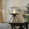 Stilvolle Nachttischlampe mit Glaslampenschirm | Moderne Glas-Tischlampe | BH-233-TS