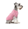 Weicher, flexibler Haustierpullover für Hund oder Katze | Größe M | rosa | PET-014M-PINK