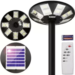 Straßenlaterne, Solar-LED-UFO-Lampe | 1000W, 12Ah, IP65, 672 LED SMD5730 | großer 6V/15W-Solarmodul | Fernbedienung | LDT-B840