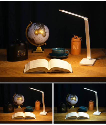 Schreibtischlampe LED 5W für Schule | 3 Lichtfarben | Touch-Schalter | MT-856