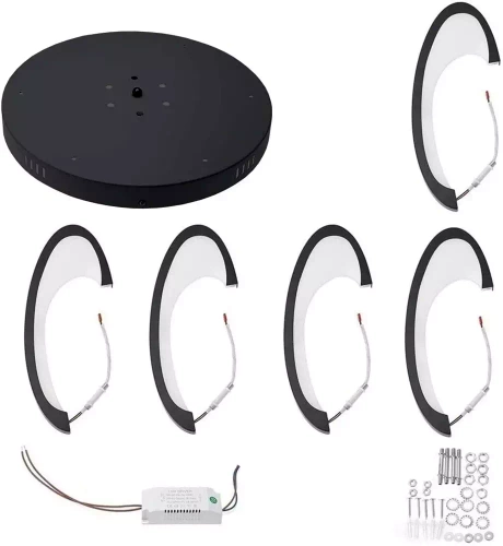Moderne Deckenleuchte | LED-Deckenleuchte | Schwarz | Deckenleuchte RLF-C55W-B