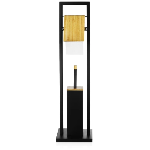 Badezimmer-Set 2 in 1 | WC-Bürste mit Toilettenpapierhalter | Toilettenpapierhalter | GY-TB018-BLACK