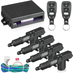 Zentralverriegelungsset mit zwei Fernbedienungen | Master- und Slave-Stellmotoren | AL103R