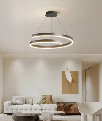 LED-Pendelleuchte | 40 cm | Spiralform, 42 W | RLO-40CM-42W-B