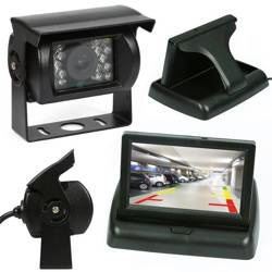 Rückfahrkamera-Set | 18 IR, 12–24 V, klappbarer 4,3" LCD-TFT-Monitor | PZ704 PZ470