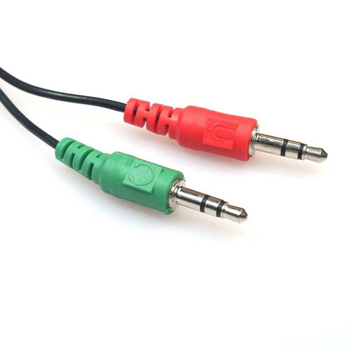 Mini JACK | Audio-Signal-Splitter für Mikrofon und Kopfhörer | AC-2-30CM-Black