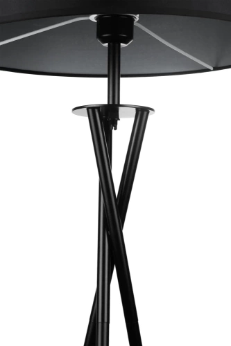 Schwarze Stehlampe | Modernes, stilvolles Licht für Wohnzimmer, Schlafzimmer | Schwarze Stehlampe mit Metallgestell | HM113-BLACK