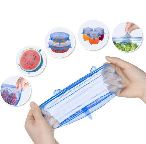 Universelle Silikonabdeckungen | Set flexibler Abdeckungen | FLR-6PCS-BLUE