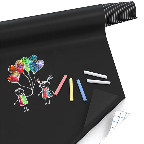 Selbstklebende Tafelkreide | Aufkleber 45x200cm | 5x Kreide | RR-002