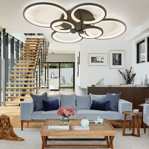 LED-Pendelleuchte, mehrteilig, modern | 72 W | schwarz | RLG-C72W-B