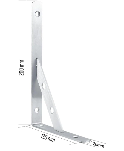 Regalträger-Set | 20 cm | silber | FV-A20CM-SILVER