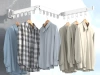 Klappbarer Kleiderständer | Faltbarer Wäscheständer | Wandhakenleiste | LYJ-T90-WEISS