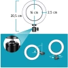 16 cm LED-Ringlicht mit 25 cm Stativ | Kompaktes Set für Make-up, Streaming und Fotografie |