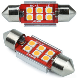 LED-Fahrzeug-Leuchtmittel | C5W, 6 SMD 3535, CAN BUS | orange