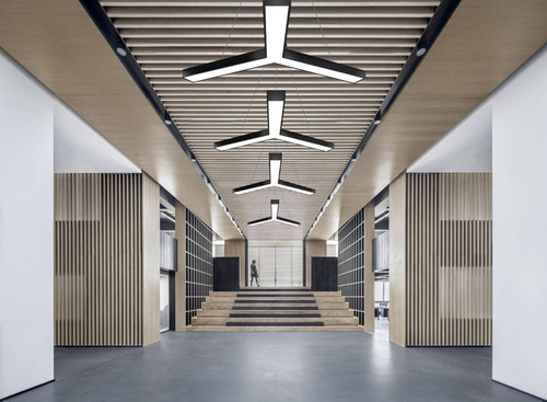 Deckenpendelleuchte LED 40W | Y-Form | Aluminium | Blendfreies CCD | Φ120x10x6 | LPL-001