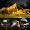 Multifunktionale LED Campinglampe mit 10 m Lichterkette, Powerbank und Magnet | Wasserdichte Lampe mit eingebautem 2000 mAh Akku 5 Leuchtmodi | KQ-5004