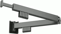 Kleiderständer klappbar | Wandmontage, ausziehbar, mit Haken | grau | LYJ-D60-GREY