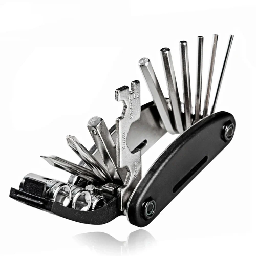 Fahrrad-Multitool - Inbusschlüssel, Aufsätze, Steckschlüssel | Werkzeuge 16-in-1 | Schlüsselset | MFT-16in1