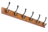 Holzkleiderständer | Wandgarderobe | Garderobenhaken mit 12 Haken | HG-60CM-WOOD
