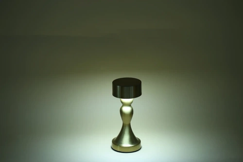 Tischlampe mit eingebautem Akku | Nachtlicht mit drei Leuchtfarben | Stimmungsvolle Lampe für Hotel, Restaurant | HJA10-A-GOLD