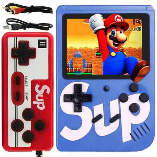 Mini tragbare Retro-Spielekonsole mit Controller | 400 Spiele 3.0 | RS400-Double