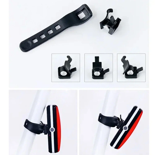 Leistungsstarkes COB 100lm Fahrradrücklicht | Fahrradlicht mit eingebautem Akku - USB wiederaufladbar | Leichtes Fahrradlicht 40g | BK-L2266