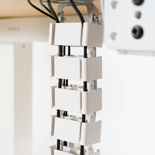 Kabel- und Drahtabdeckung 1,3m | Vertikaler Kabelkanal | Weiß | QN-1501