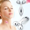 Gesichtsmassagegerät | Rotierender Gesichts- und Körperroller | AL-306B-SILVER