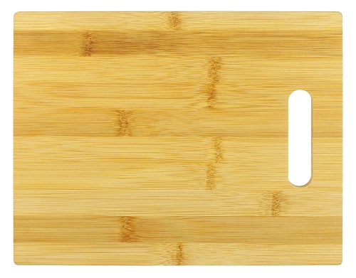 Schneidebrett aus Bambus | robuste Ausführung mit Griff | QCB-2822